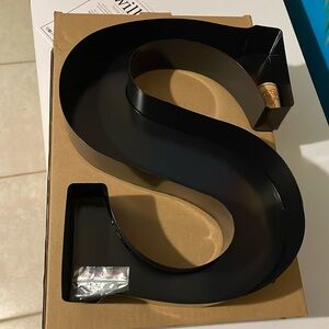 Brand new with box letter S cork holder